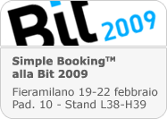 Simple Booking&trade; alla Bit 2009: 19-22 febbraio, Milano
